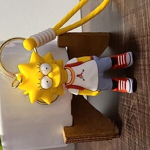 Lisa Simpson Keychain Jordan Outfit Backpack Charm Collectible Keyring